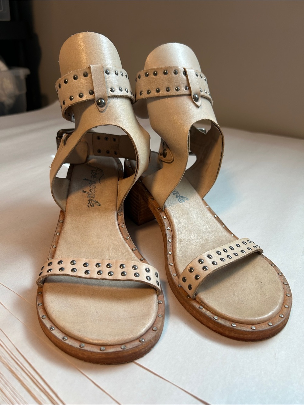 Free People Happiness Heeled Boho Studded Sandals